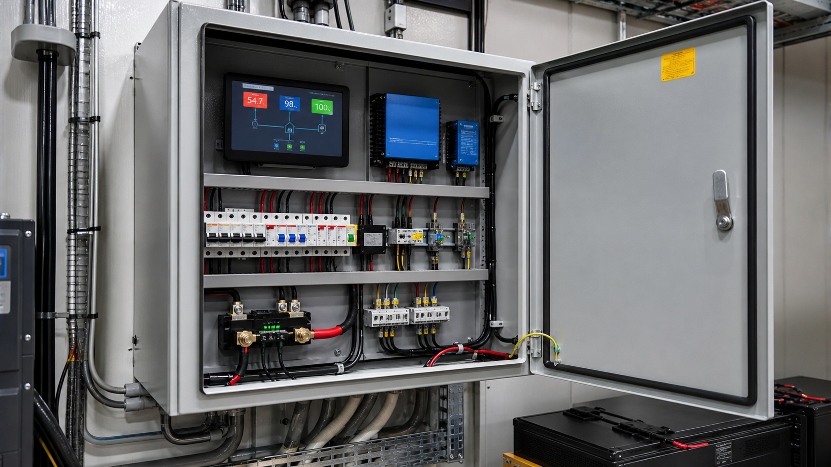 Solar Battery Shed Monitoring Cabinet